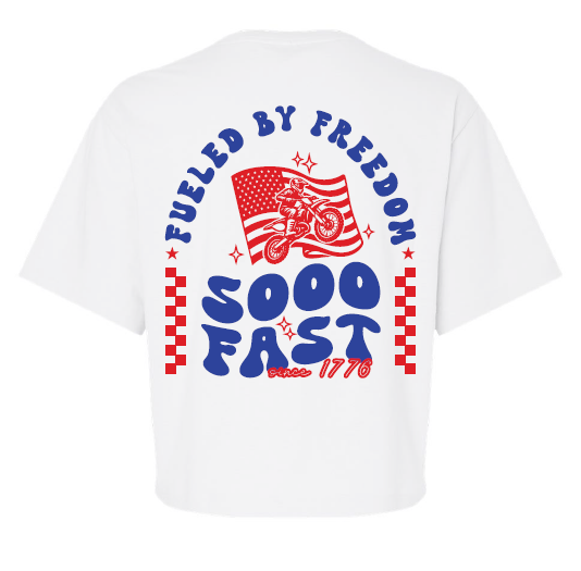 SOOO FAST FULED BY FREEDOM CROP TOP TEE