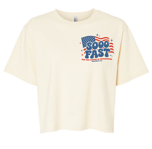 SOOO FAST RED WHITE & SOOO FAST CROP TOP TEE!