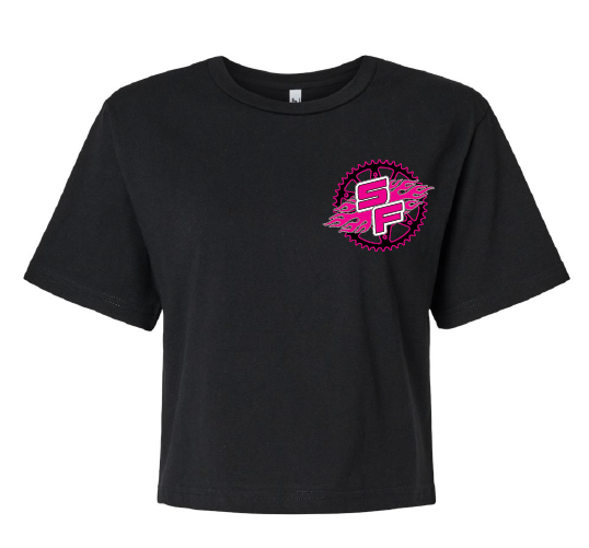 SOOO FAST SPROCKET LOGO CROP TOP TEE SHIRT