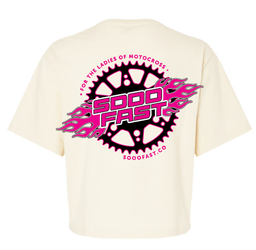 SOOO FAST SPROCKET LOGO CROP TOP TEE SHIRT