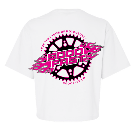 SOOO FAST SPROCKET LOGO CROP TOP TEE SHIRT