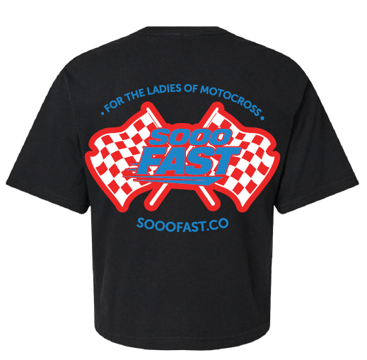 SOOO FAST WMX COLORS CROP TOP TEE SHIRT