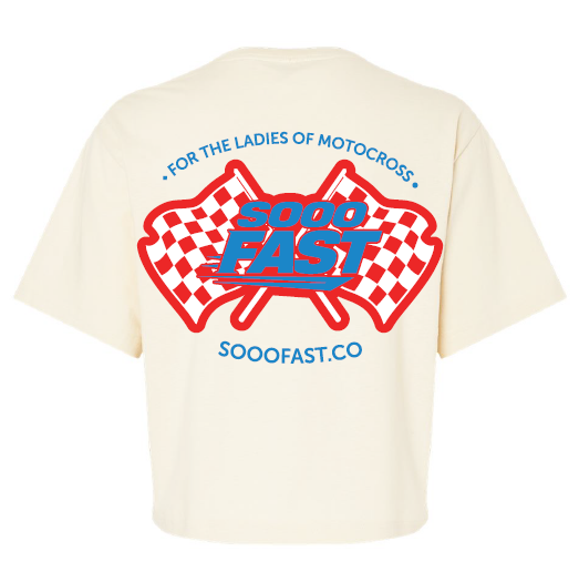 SOOO FAST WMX COLORS CROP TOP TEE SHIRT