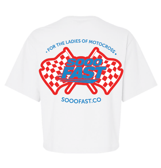 SOOO FAST WMX COLORS CROP TOP TEE SHIRT