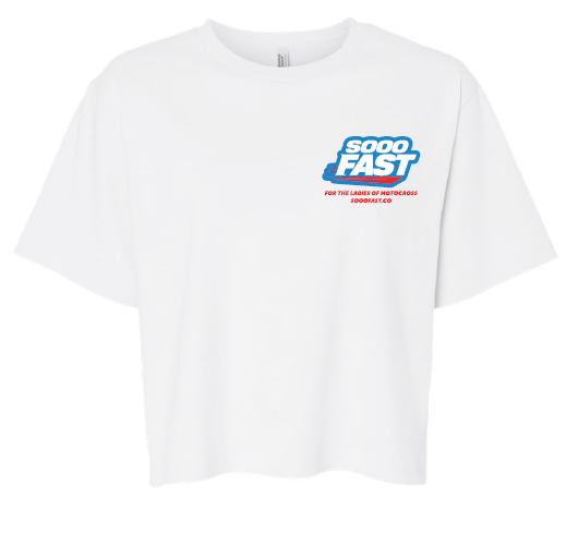 SOOO FAST WMX COLORS CROP TOP TEE SHIRT