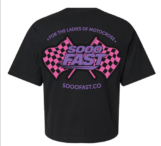 SOOO FAST PURPLE PINK CROP TOP TEE SHIRT