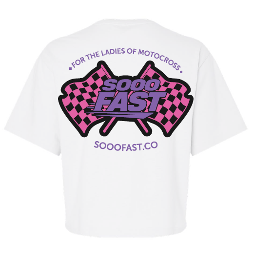 SOOO FAST PURPLE PINK CROP TOP TEE SHIRT
