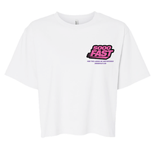 SOOO FAST PURPLE PINK CROP TOP TEE SHIRT