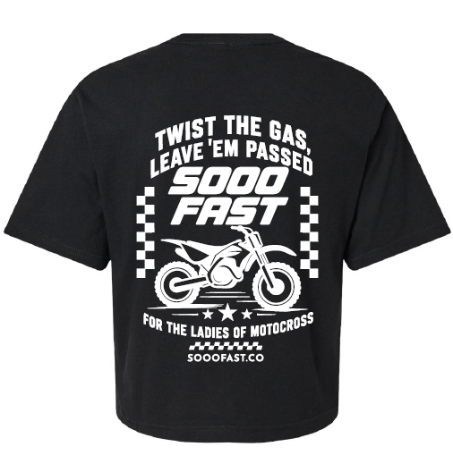 SOOO FAST LEAVE 'EM CROP TOP TEE SHIRT