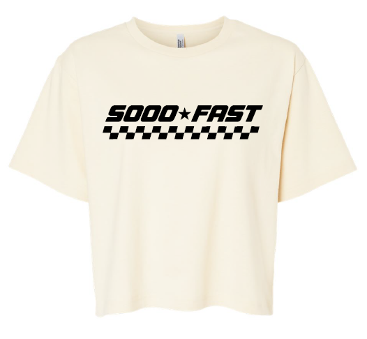 SOOO FAST LEAVE 'EM CROP TOP TEE SHIRT