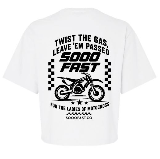 SOOO FAST LEAVE 'EM CROP TOP TEE SHIRT