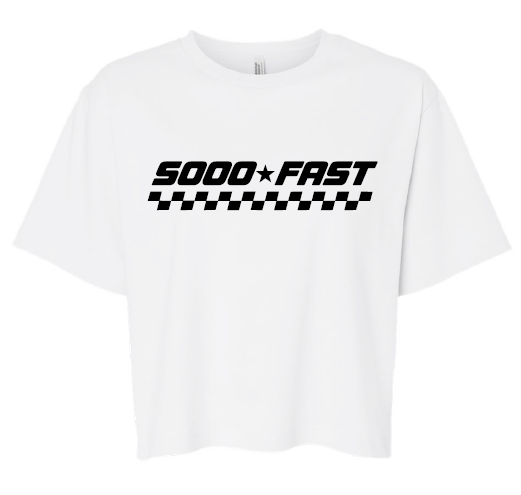 SOOO FAST LEAVE 'EM CROP TOP TEE SHIRT